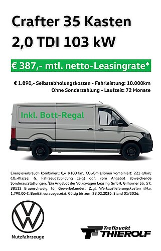 Crafter Leasingangebot für Gewerbetreibende